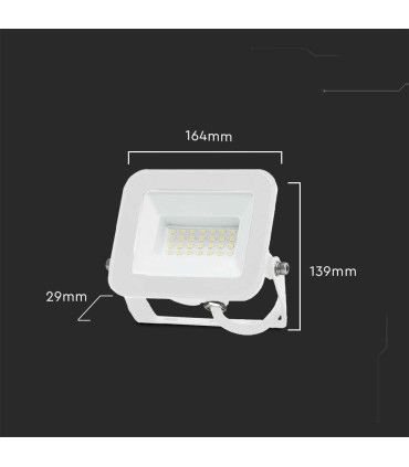 Projektor Led V-Tac 30W Samsung Chip Pro-S Biały Vt-44030 6500K 2505Lm 5 Lat Gwarancji