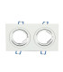 Oczko V-Tac Aluminiowe Odlew 2Xgu10 Kwadrat Białe Vt-783Sq-Wh