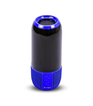 Bezprzewodowy Inteligentny Głośnik Led V-Tac Z Technologią Bluetooth 2X3W Usb Micro Sd Niebieski Vt-7456