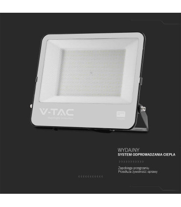 Projektor Led V-Tac 200W 135Lm/W Samsung Chip Czarny Vt-44201 4000K 22960Lm 5 Lat Gwarancji