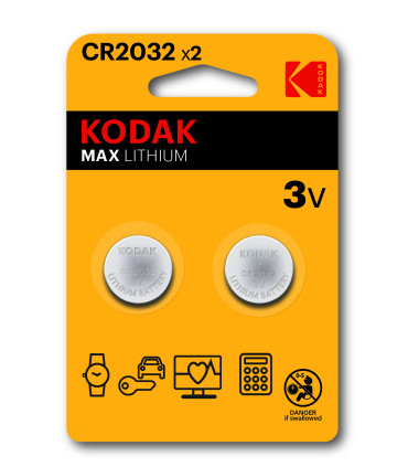 Bateria Kodak Max Cr2032 Litowa 2Szt. Blister (Cena Za 2 Sztuki)