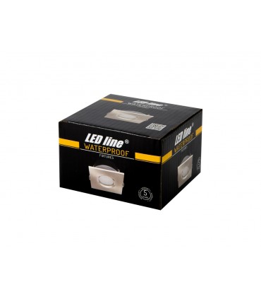 LED line® Oprawa sufitowa wodoodporna kwadrat odlew satyna