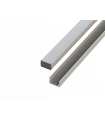 Profil aluminiowy 10 mm nawierzchniowy anodowany 2 metry + szybka mleczna