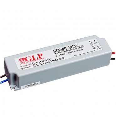 Zasilacz prądowy hermetyczny GLP IP67 1050mA 63W GPC-60-1050