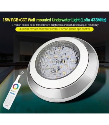 UW01 - Lampa basenowa naścienna 15W RGB+CCT